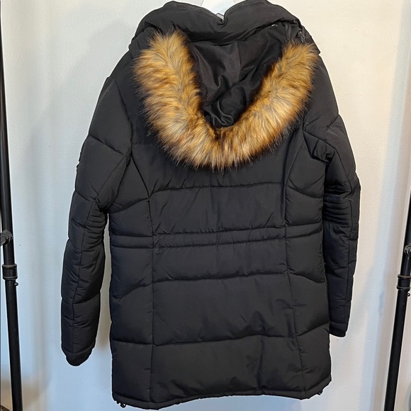 South Pole Men's Black Puffer Coat - Picture 3 of 4
